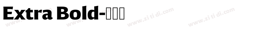 Extra Bold字体转换